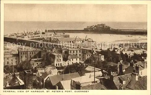 Guernsey Channel Islands General view of Harbour St Peters Port / Guernsey /