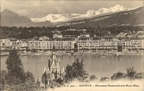 Geneve GE Monument Brunswick Mont Blanc Kat. Geneve