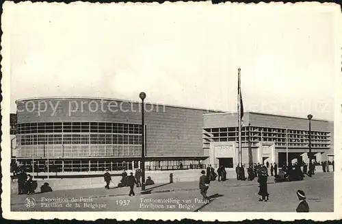 Paris Exposition 1937 Pavillon de la Belgique Kat. Paris
