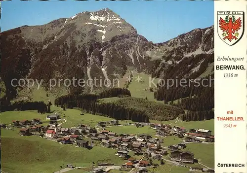 Berwang Tirol mit Thaneller Fliegeraufnahme Kat. Berwang