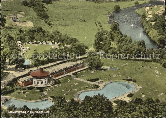 Heimbach Eifel Schwimmbad Campingplatz Fliegeraufnahme Kat. Heimbach Nr. cx65711 - oldthing ...