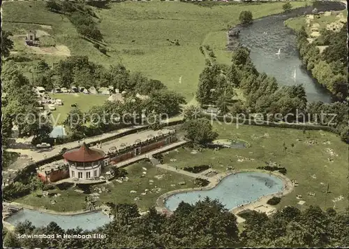 Heimbach Eifel Schwimmbad Campingplatz Fliegeraufnahme Kat. Heimbach