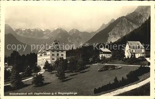 Werfen Salzburg Jagdschloss gegen das Hagengebirge Kat. Werfen