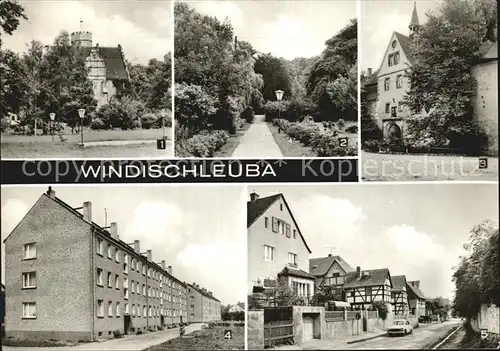 Windischleuba Ehem Schloss jetzt Jugendherberge Park Neubauten August Bebel Strasse Kat. Windischleuba