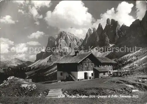 Brogleshuette Rifugio Malga Brogles Gruppo di Odle Fermede Dolomiten