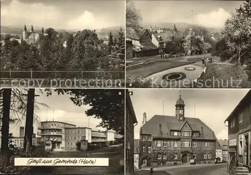 Gernrode Harz Stiftskirche Sankt Cyriakus Erholungsheim Fritz Heckert Kurpark Rathaus  Kat. Gernrode Harz