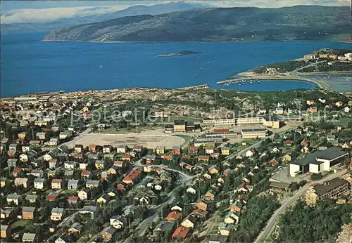 Kirkenes Parti fra byen Fliegeraufnahme Kat. Norwegen