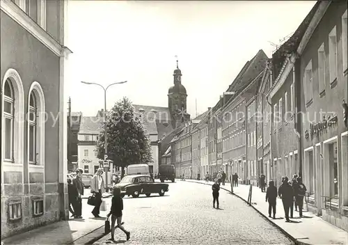 Dippoldiswalde Osterzgebirge Platz des Friedens und Stadtkirche Kat. Dippoldiswalde