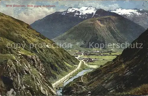 Andermatt mit Urnerloch Kat. Andermatt