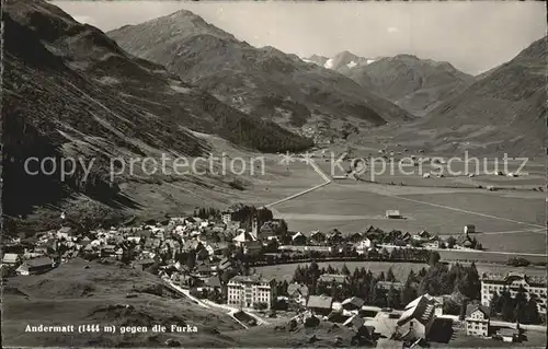 Andermatt mit Furka Kat. Andermatt