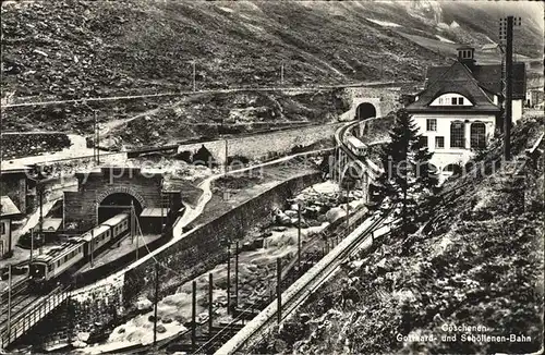 Goeschenen Gotthard  und Schoellenen Bahn Kat. Goeschenen