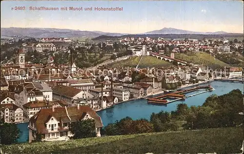 Schaffhausen SH mit Munot und Hohenstoffel Kat. Schaffhausen