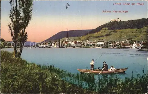 Stein Rhein Rheinpartie mit Schloss Hohenklingen Kat. Stein Rhein