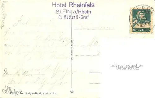 Stein Rhein Hotel Rheinfels Kat. Stein Rhein