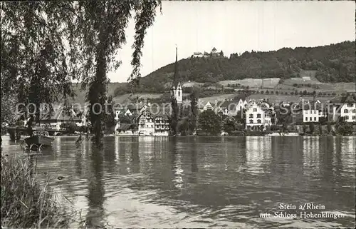 Stein Rhein Rheinpartie mit Schloss Hohenklingen Kat. Stein Rhein