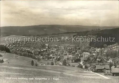 Klingenthal Vogtland Blick vom Aschberg Kat. Klingenthal Sachsen