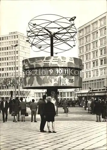 Berlin Urania Saeule mit Weltzeituhr Kat. Berlin