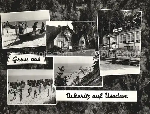 ueckeritz Usedom Strand Fischer Strandklause  Kat. ueckeritz Usedom