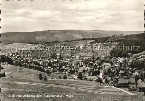 Klingenthal Vogtland Blick vom Aschberg Kat. Klingenthal Sachsen