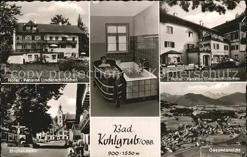 Bad Kohlgrub Hotel Pension Lindenschloesschen Moorbd Strassenpartie Gesamtansicht Kat. Bad Kohlgrub