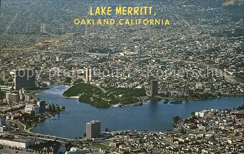 Oakland California Lake Merrit Kaiser Center Oakland Auditorium Aerial view Kat. Oakland
