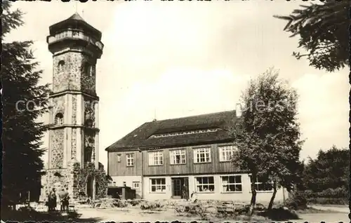 Scheibenberg Berghotel und Aussichtsturm Kat. Scheibenberg Erzgebirge