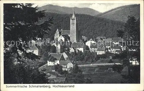 Schmallenberg Teilansicht mit Kirche Kat. Schmallenberg