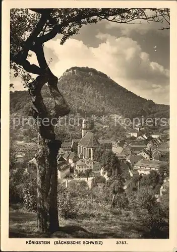 Koenigstein Saechsische Schweiz Kirche Schloss Kat. Koenigstein Saechsische Schweiz