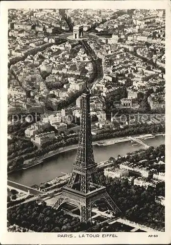 Paris La Tour Eiffel Vue aerienne Kat. Paris