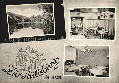 Loehlbach Zur Aulisburg Metzgerei Gastwirtschaft See Kat. Haina (Kloster)