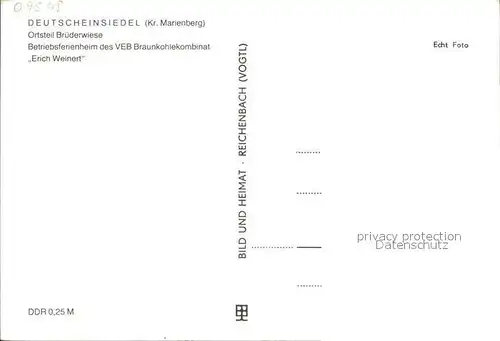 Bruederwiese Betriebsferienheim VEB Braunkohlekombinat Erich Weinert Kinderspielplatz / Deutschneudorf /Erzgebirgskreis LKR