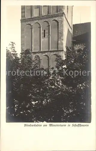 Schaffhausen SH Blendarkaden am Muensterturm Kat. Schaffhausen