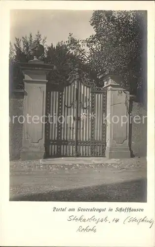 Schaffhausen SH Portal am Generalengut Rokoko Kat. Schaffhausen