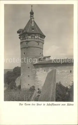 Schaffhausen SH Turm des Unot von Sueden Kat. Schaffhausen