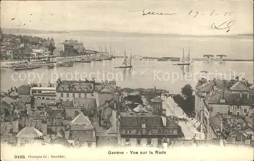 Geneve GE Blick zum Hafen Kat. Geneve