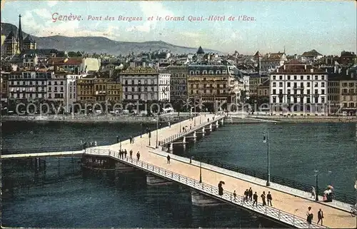 Geneve GE Pont des Begues Grand Quai Hotel Ecu Kat. Geneve