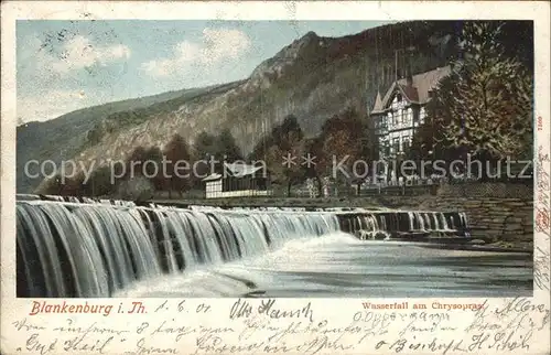 Bad Blankenburg Wasserfall am Chrysopras Kat. Bad Blankenburg