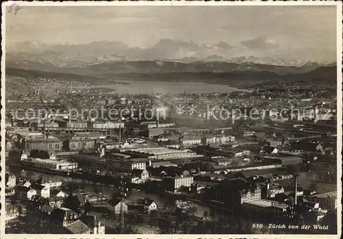 Zuerich ZH Blick von der Waid