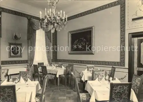 Rammenau Barockschloss Kornblumenzimmer des Schlossrestaurants Kat. Rammenau