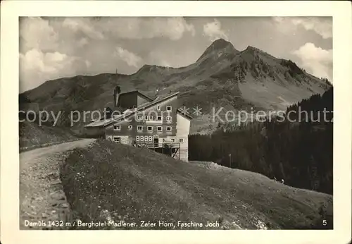 Damuels Vorarlberg Berghotel Madlener Zafer Horn Faschina Joch Kat. Damuels