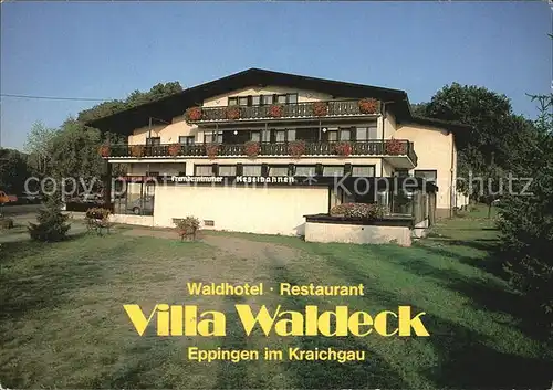Eppingen Waldhotel Restaurant Villa Waldeck Kat. Eppingen