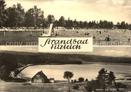 Schneeberg Erzgebirge Strandbad Filzteich ehem Bergsee Kat. Schneeberg