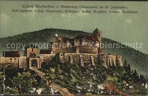 Bad Blankenburg Schloss Greifenstein  Kat. Bad Blankenburg