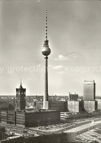 Berlin Blick zum Rathaus Ferseh  und UKW Turm Kat. Berlin
