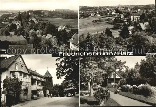 Friedrichsbrunn Harz Sanatorium Ernst Thaelmann Hotel Brockenblick Kurpark Kat. Friedrichsbrunn