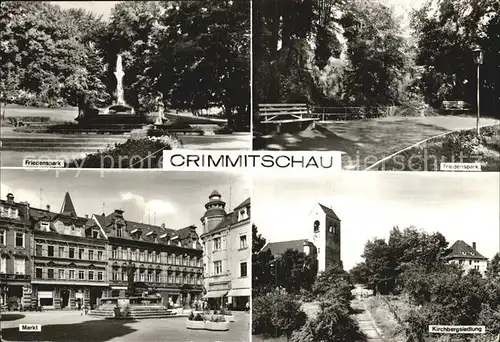 Crimmitschau Friedenspark Markt Kirchbergsiedlung Kat. Crimmitschau