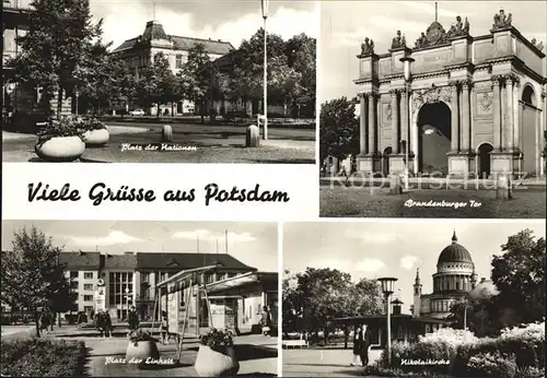 Potsdam Brandenburger Tor Platz der Einheit Nikolaikirche Kat. Potsdam