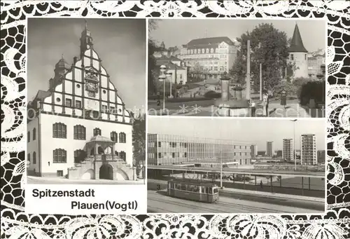 Plauen Vogtland Rathaus Otto Grotewohl Platz Bahnhof Kat. Plauen