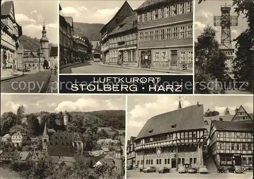 Stolberg Harz Markt Rathaus Josephshoehe Kat. Stolberg Harz