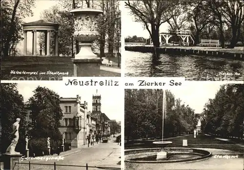 Neustrelitz Hebetempelim Stadtpark Zierker See Grotenbergstr Stadtpark Fontaene Kat. Neustrelitz